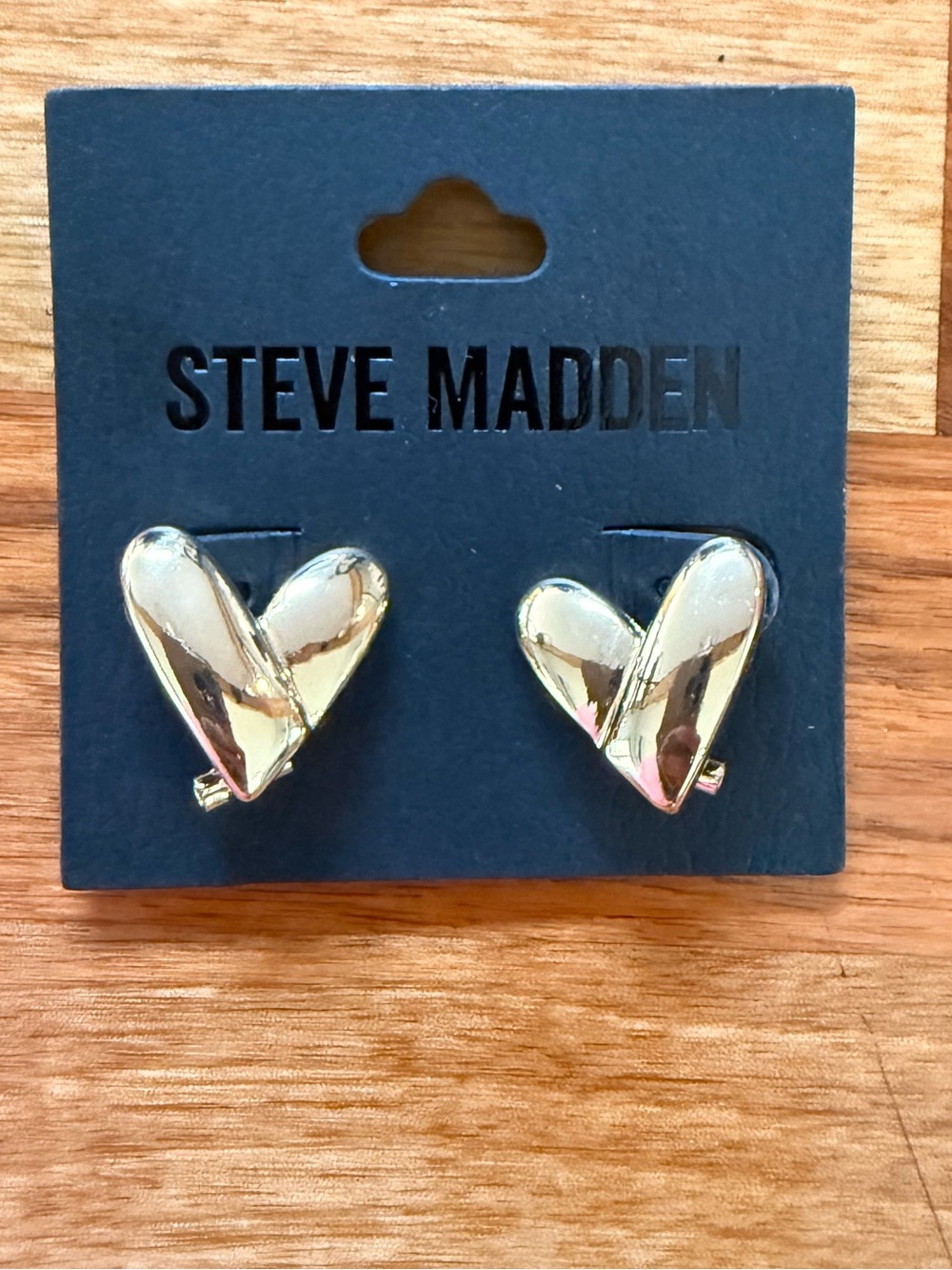Steve Madden Gold Heart Earrings